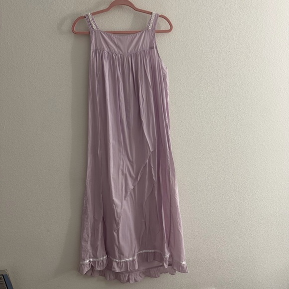 Eileen West Cottagecore Flower Ribbon Lavender Lace-Trim Nightgown Size Small - Picture 5 of 5